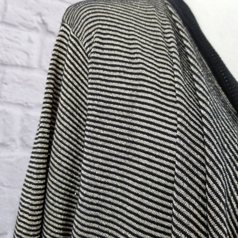 Calvin Klein gold black striped cascading open front cardigan NWOT size 2X - Picture 6 of 9